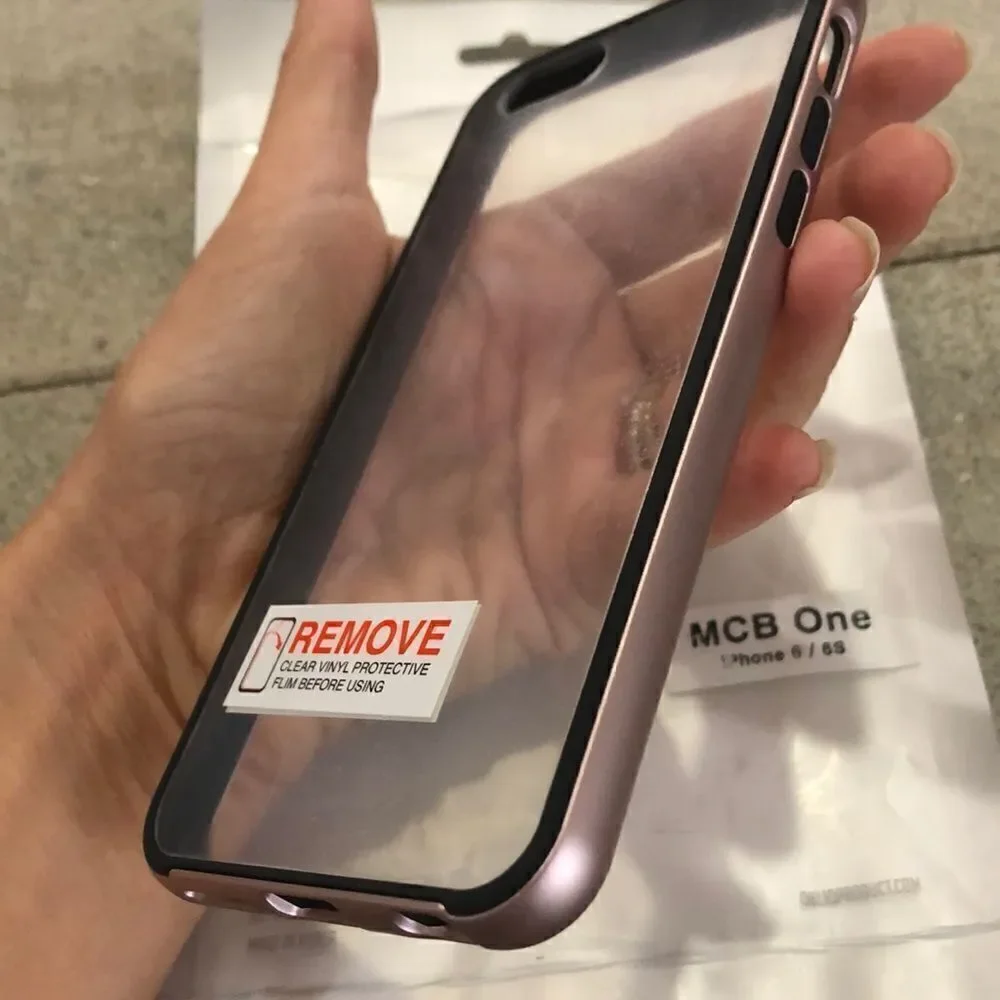 NEW Rose gold iPhone 6/6s Phone case clear with rose gold bumper.